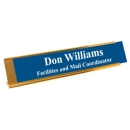 2 x 10 Gold Desk Hldr w/Plate